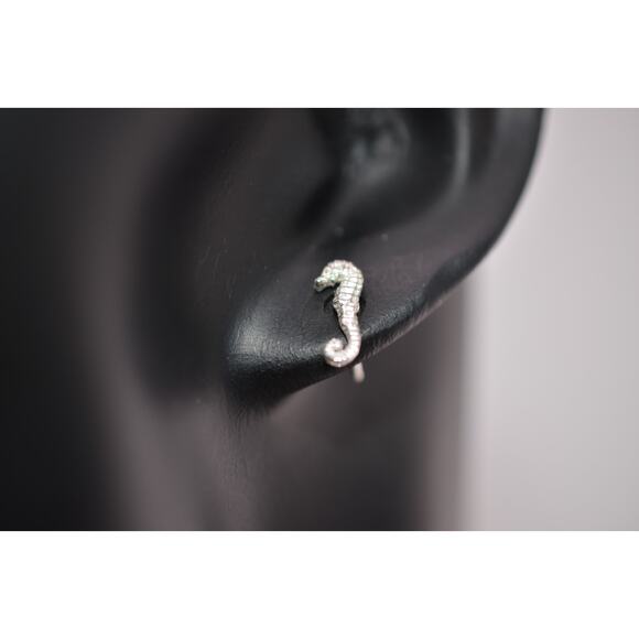 Catherine Weitzman Sterling Silver Seahorse Stud Earrings - Picture 1 of 3